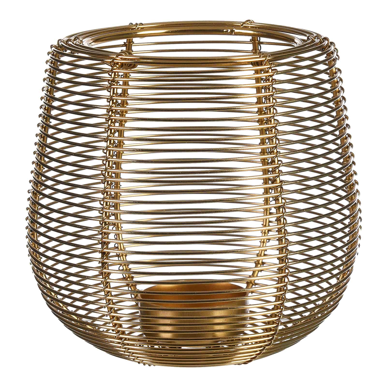Windlicht Gold, ⌀ 12 cm, H 120 mm