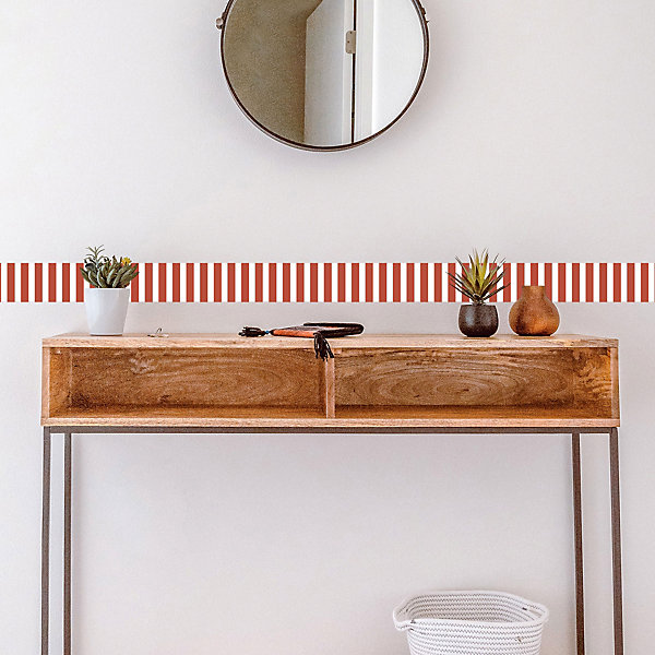 Frise décorative adhésive, rayures verticales tendance déco, 10 cm X 300 cm