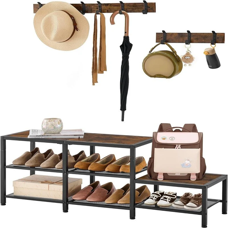 Coat Shoe Rack Bench Entryway - 3-in-1 Parent - 11.4 x 42.13 x 17.52