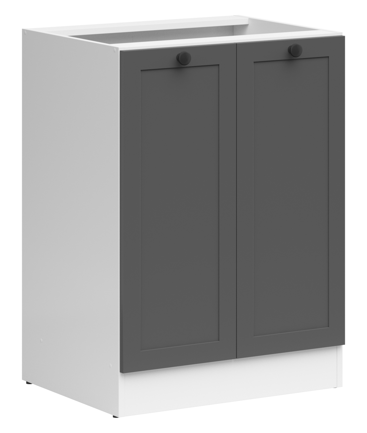 Szafka kuchenna dolna Junona Line 60 cm dwudrzwiowa grafit
