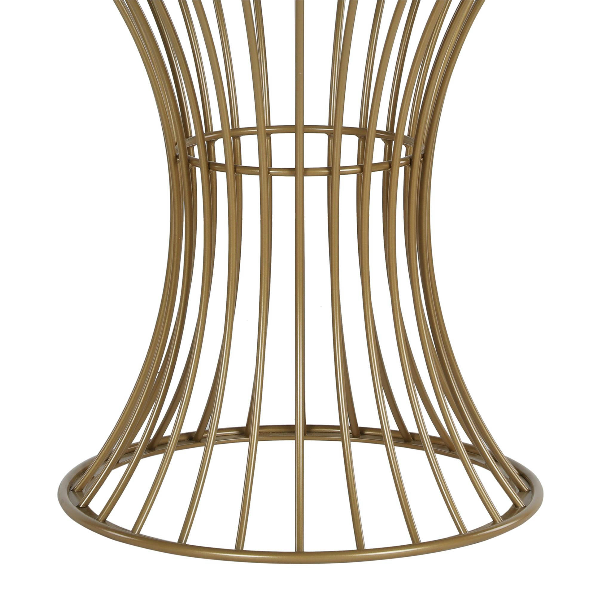 SAPPHIRE - Pouf rond avec rangement en velours crème