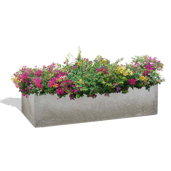 Donica Betonowa Zewnętrzna Zadora BOX L 90x45x25 szary naturalny