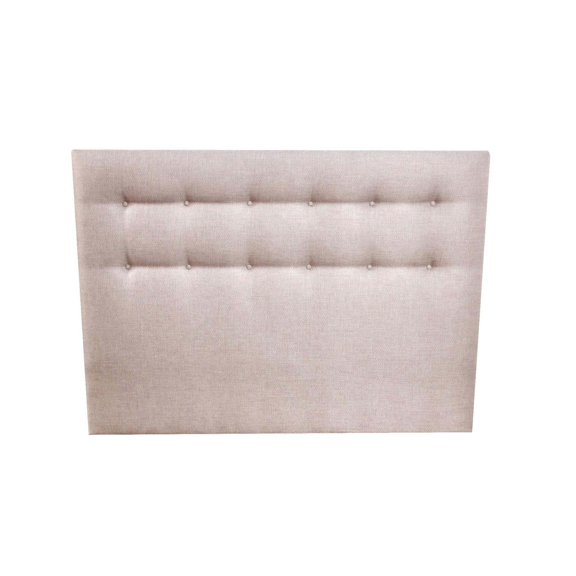 - Tete de lit capitonnée - Rose poudré, - 180 x 115 cm