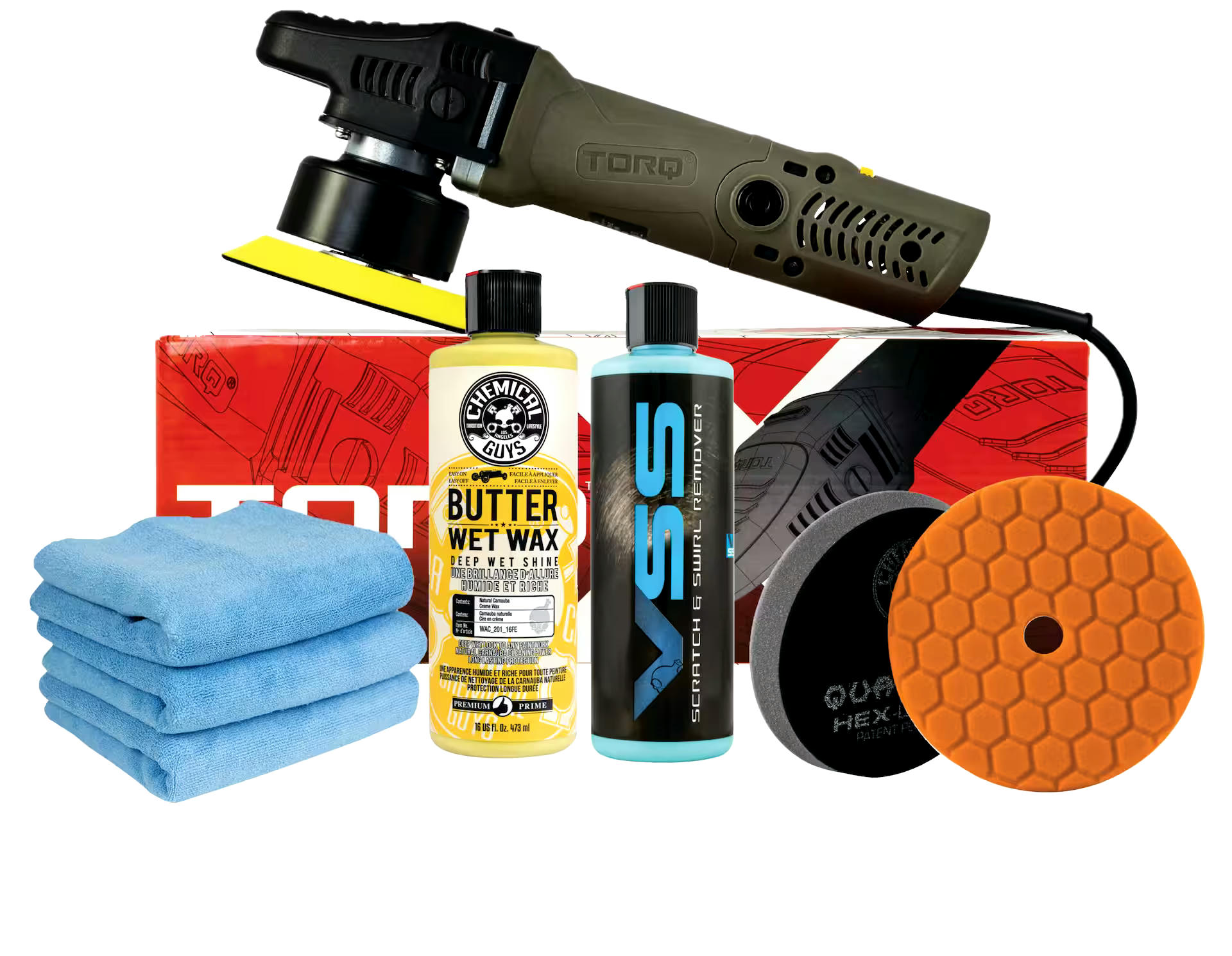Chemical Guys Scratch & Swirl Remover Polishing Kit, 8-pc