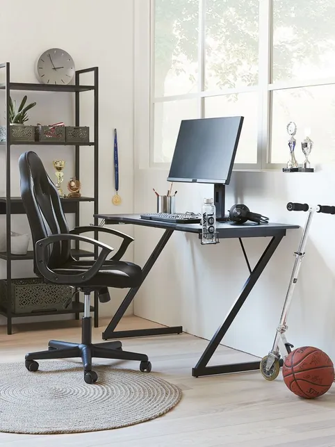 Gamer-bord HALSTED 60x120 m/kop- og hovedtelefonholder sort