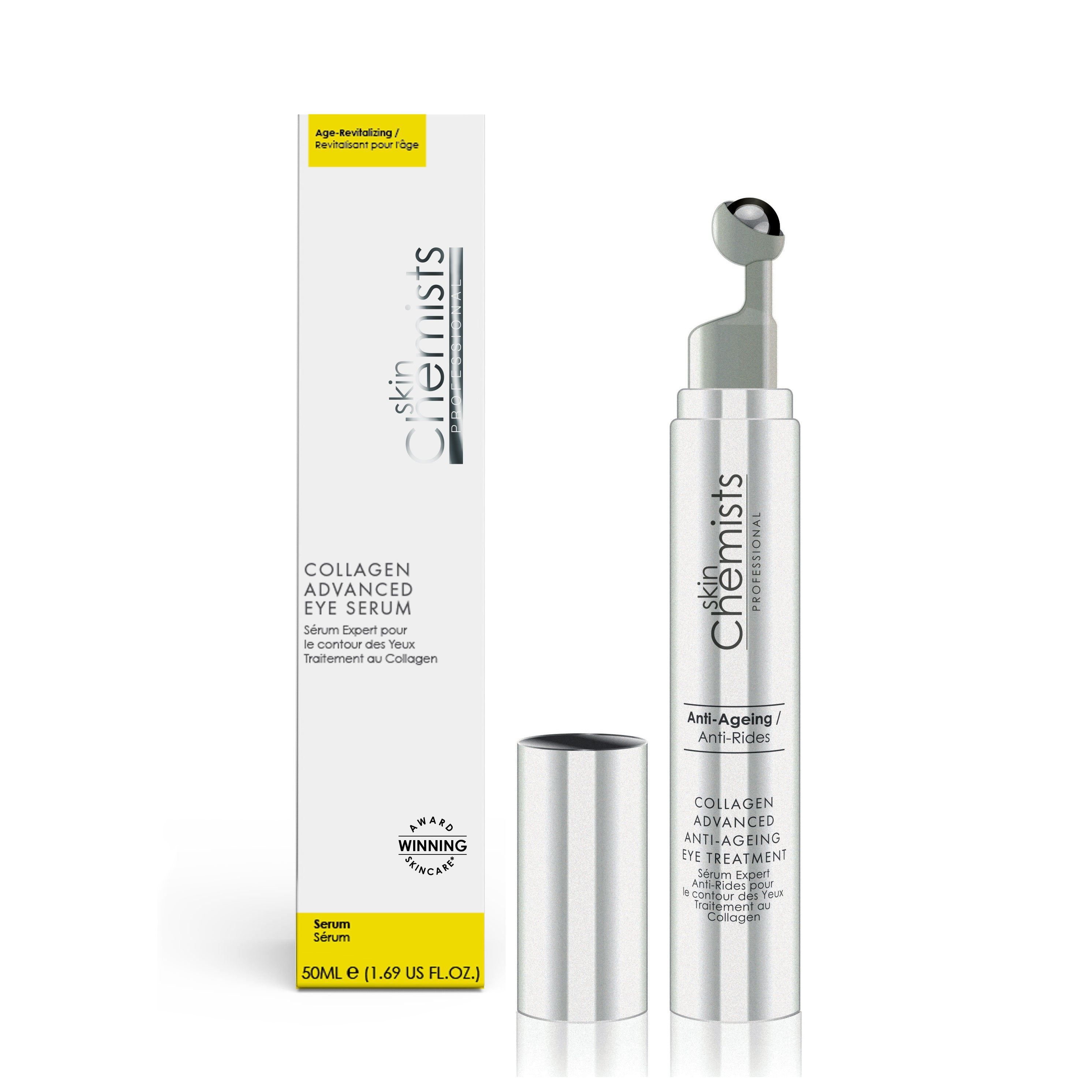skinChemists professional Anti-Ageing Collagen & Caviar Eye Treatments Duo Pack for Firmness and Elasticity