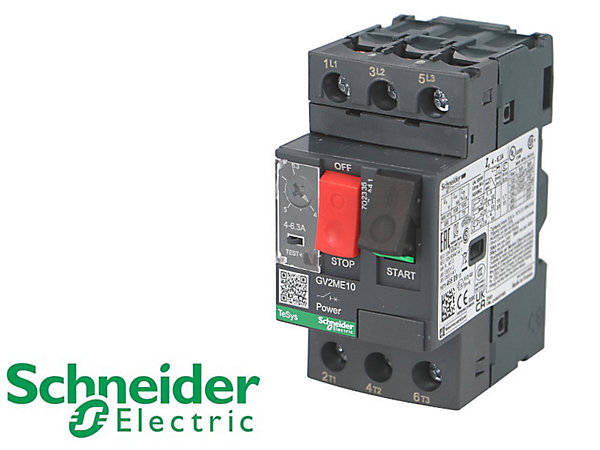 Disjoncteur Schneider TeSys GV2 réglable de 2,5 à 4A