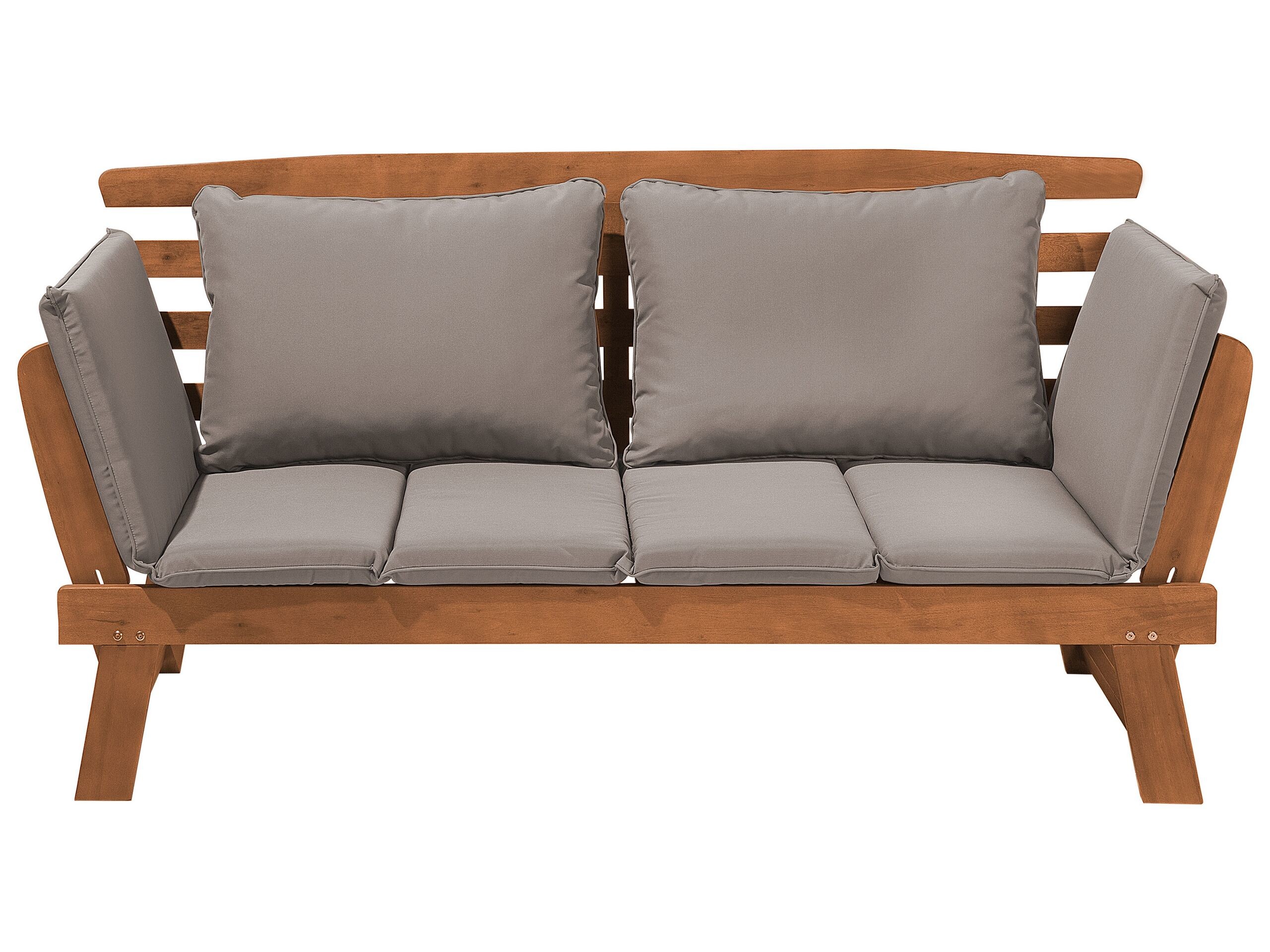 Sofa ogrodowa poduchy 2os ciemne drewno