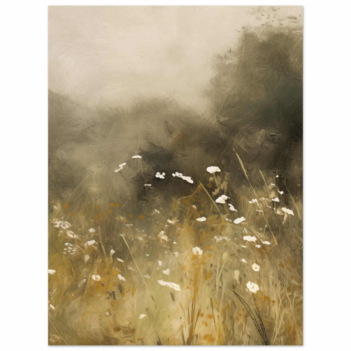 Artfulprints Poster Abstract - Floral essence  - 30x40 cm - Groen