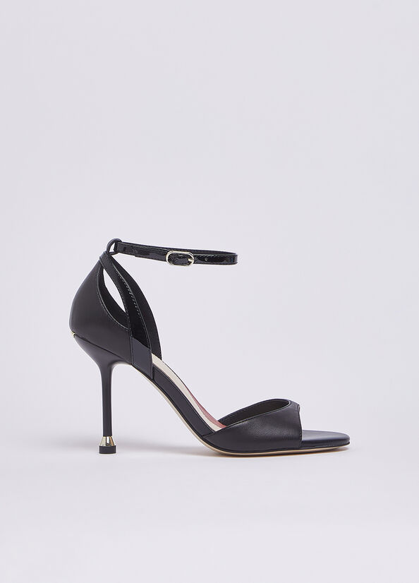 Sandali in nappa con tacco
