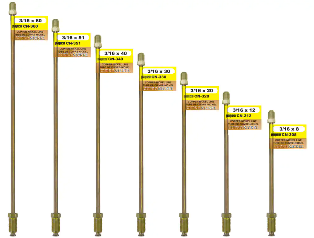 H. Paulin CN312 Copper Nickel Brake Line, Standard, 12 x 3/16-in