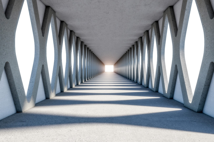 Fototapeta NOWOCZESNY Tunel Abstrakcja Beton 3D 90x60cm