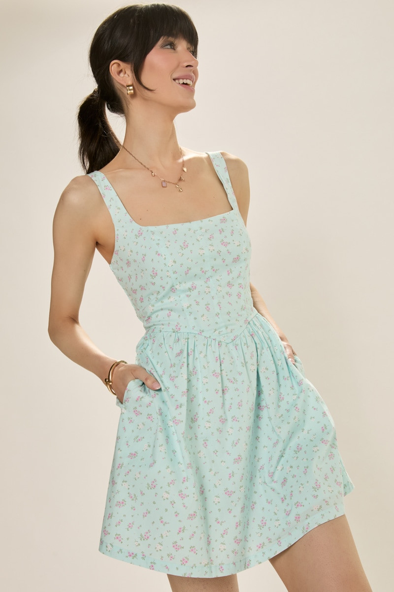 Kim Fit And Flare Floral Mini Dress