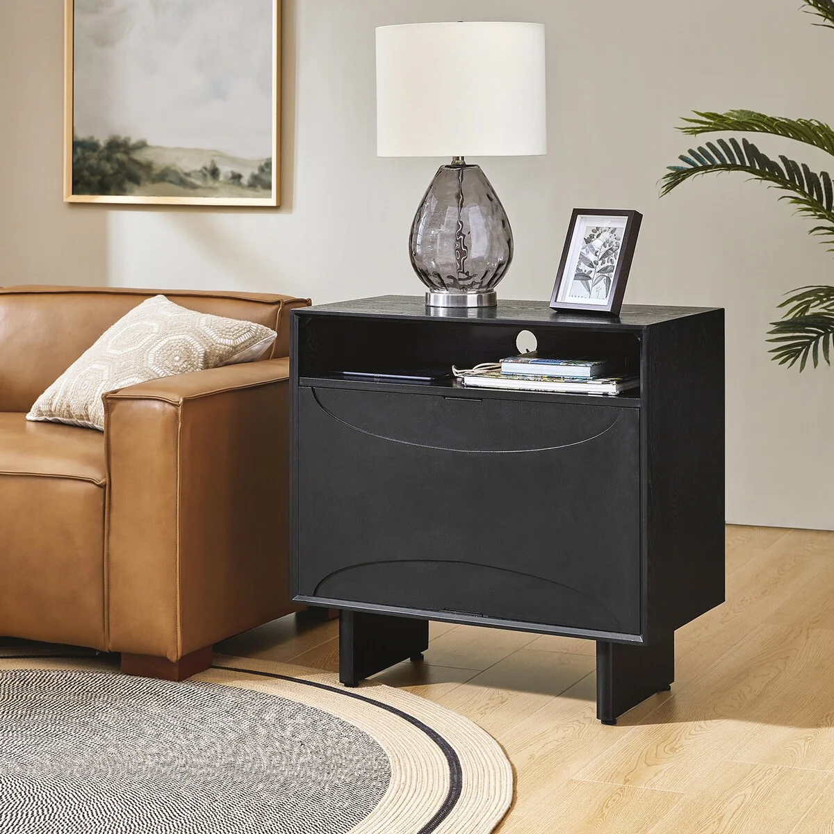Faustus Modern 28Tall Nightstand with Drawers by HULALA HOME