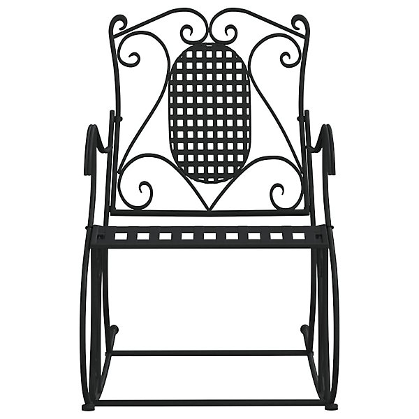 Banc de jardin meuble de patio noir Helloshop26