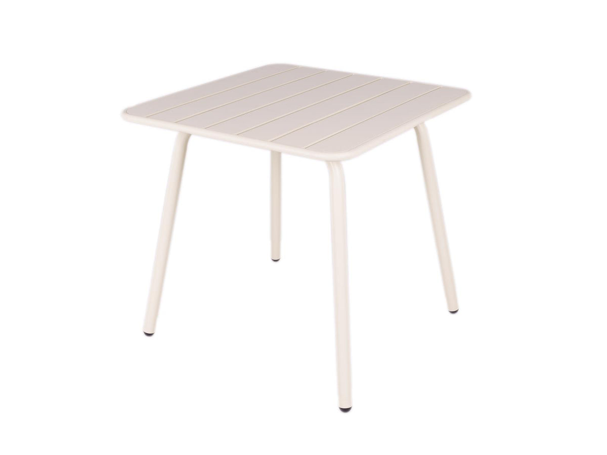 MaximaVida metalen vierkante tuintafel Max 80 x 80 cm ivoor