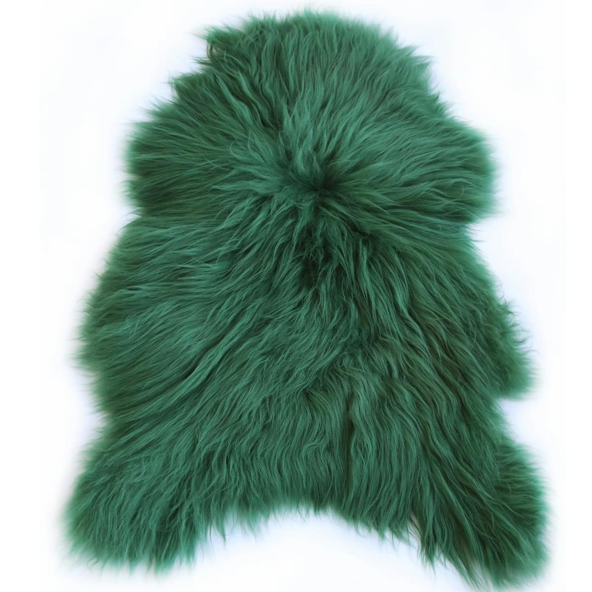 - Tapis en peau de mouton vert sapin