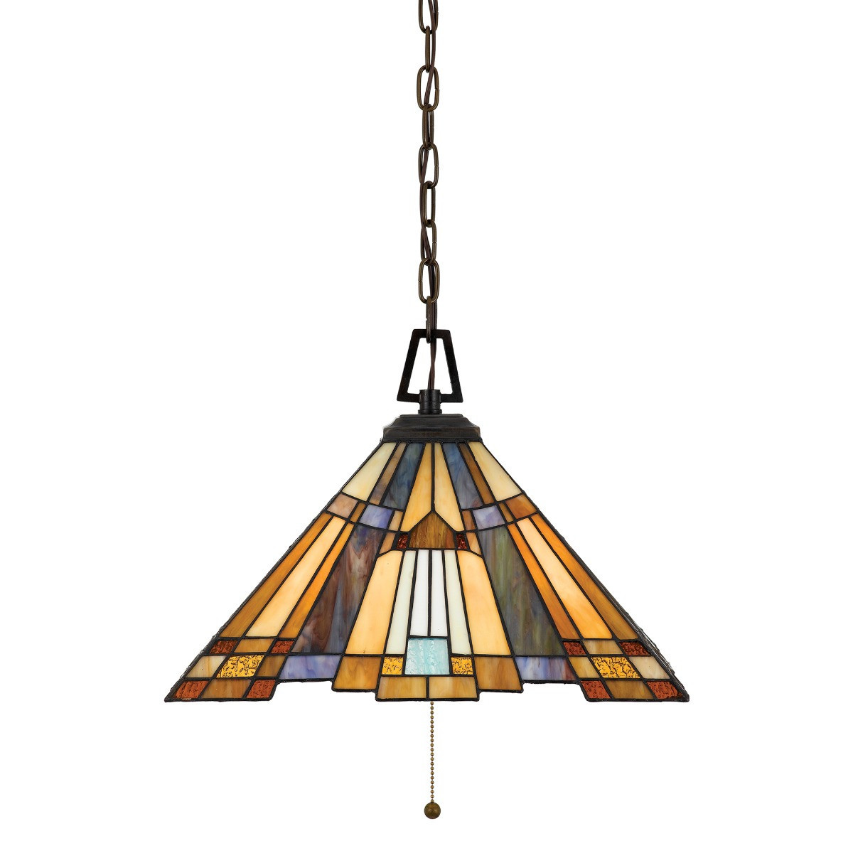 Lampa wisząca ciemny brąz Inglenook 3xE27x60W wym: 188x43,2x43,2 cm Quoizel