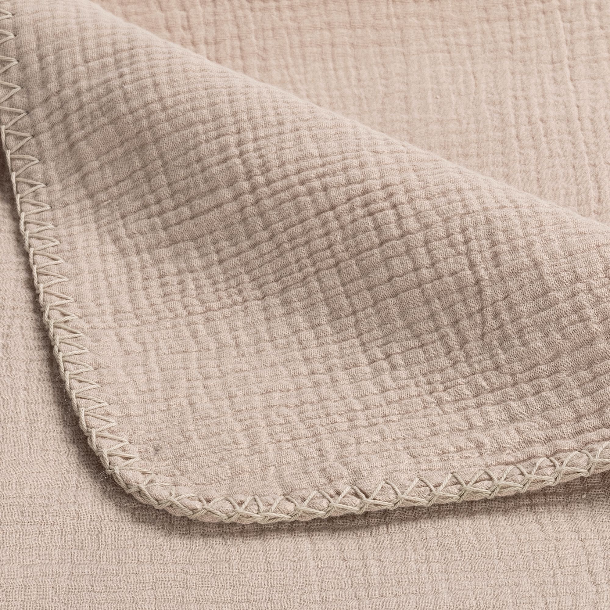 TESSALY - Plaid en gaze de coton - beige alpilles 130x170cm