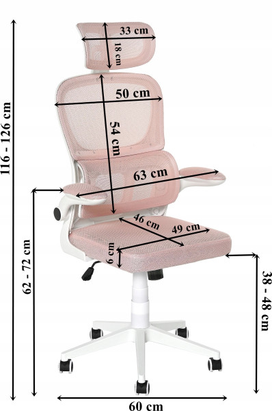 Fotel Obrotowy Do Biurka Ergonomiczne Krzesło Biurowe Szare Siateczkowe