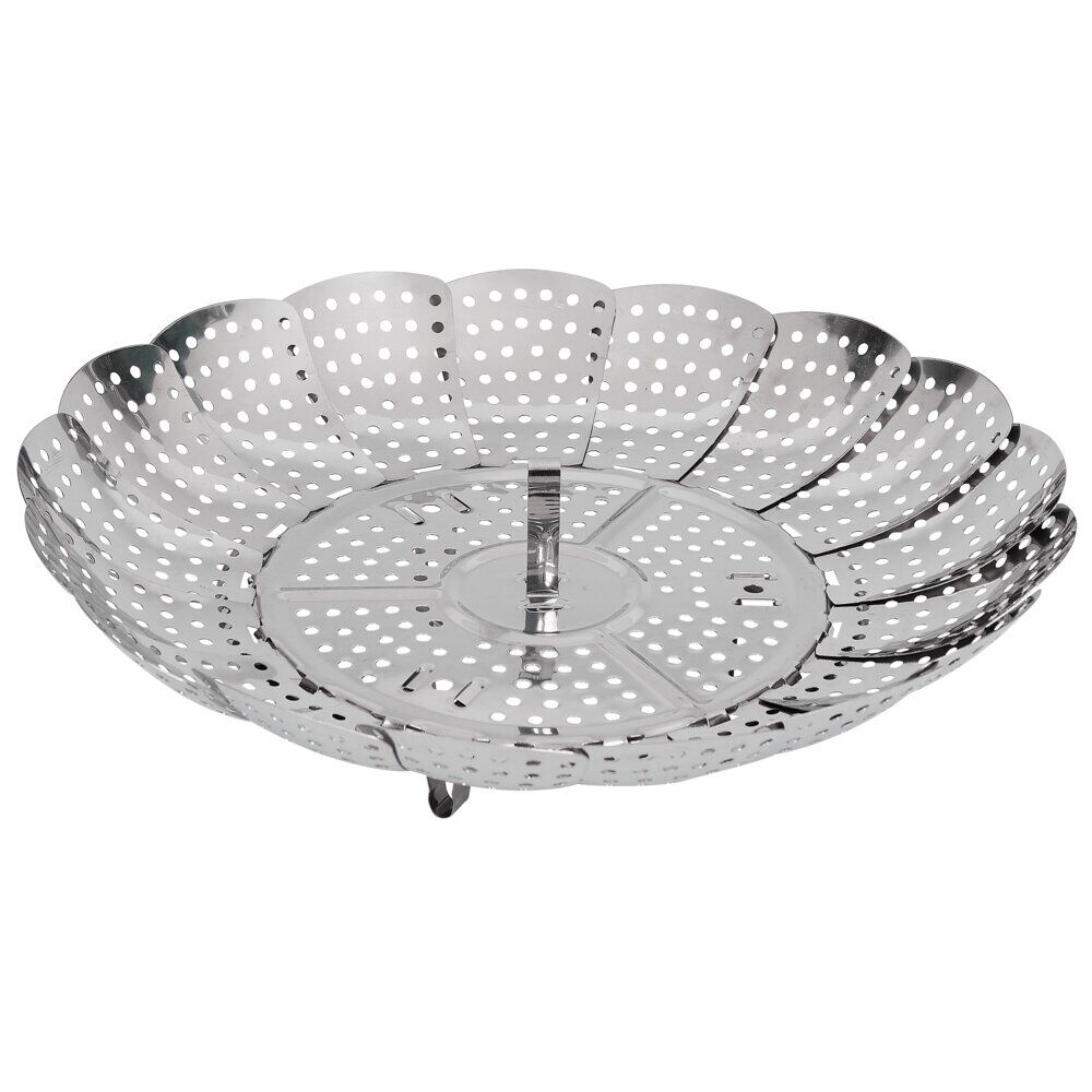 Panier vapeur réglable métal gris Ø28,5xH9,5cm