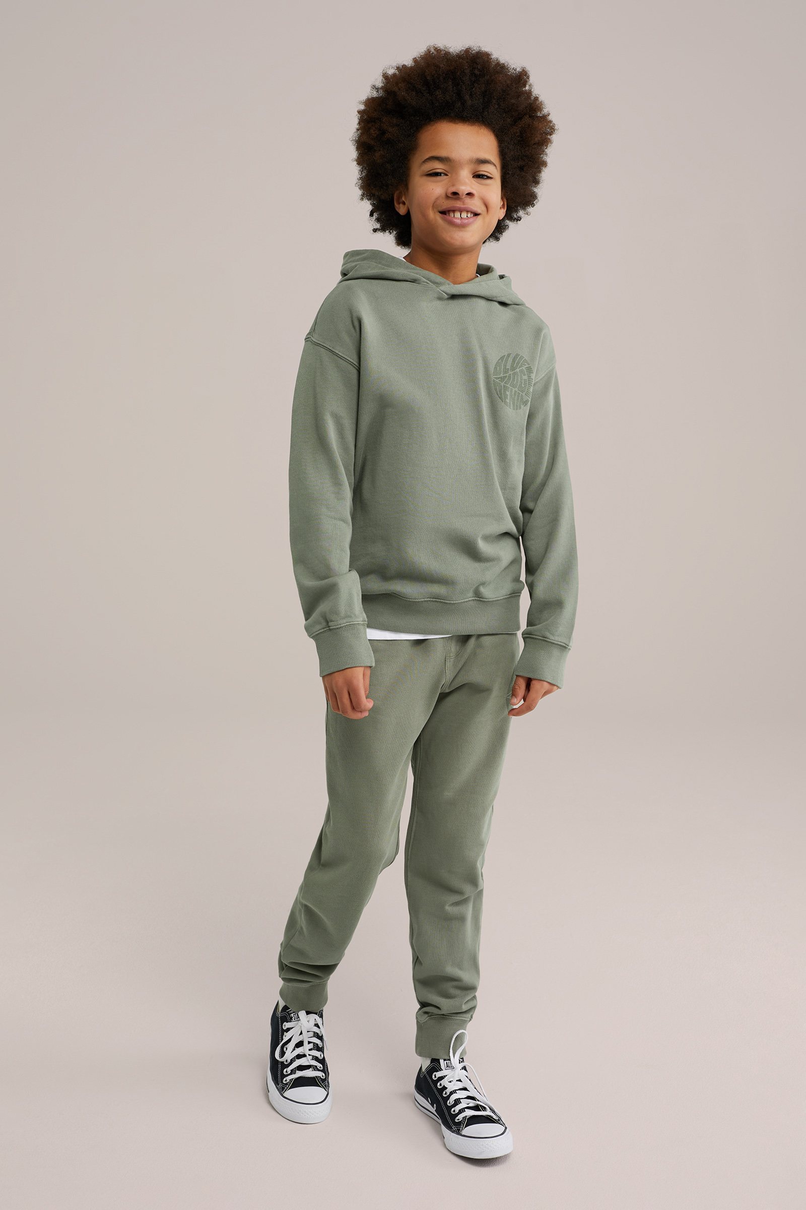 Jongens regular fit jogging broek met print