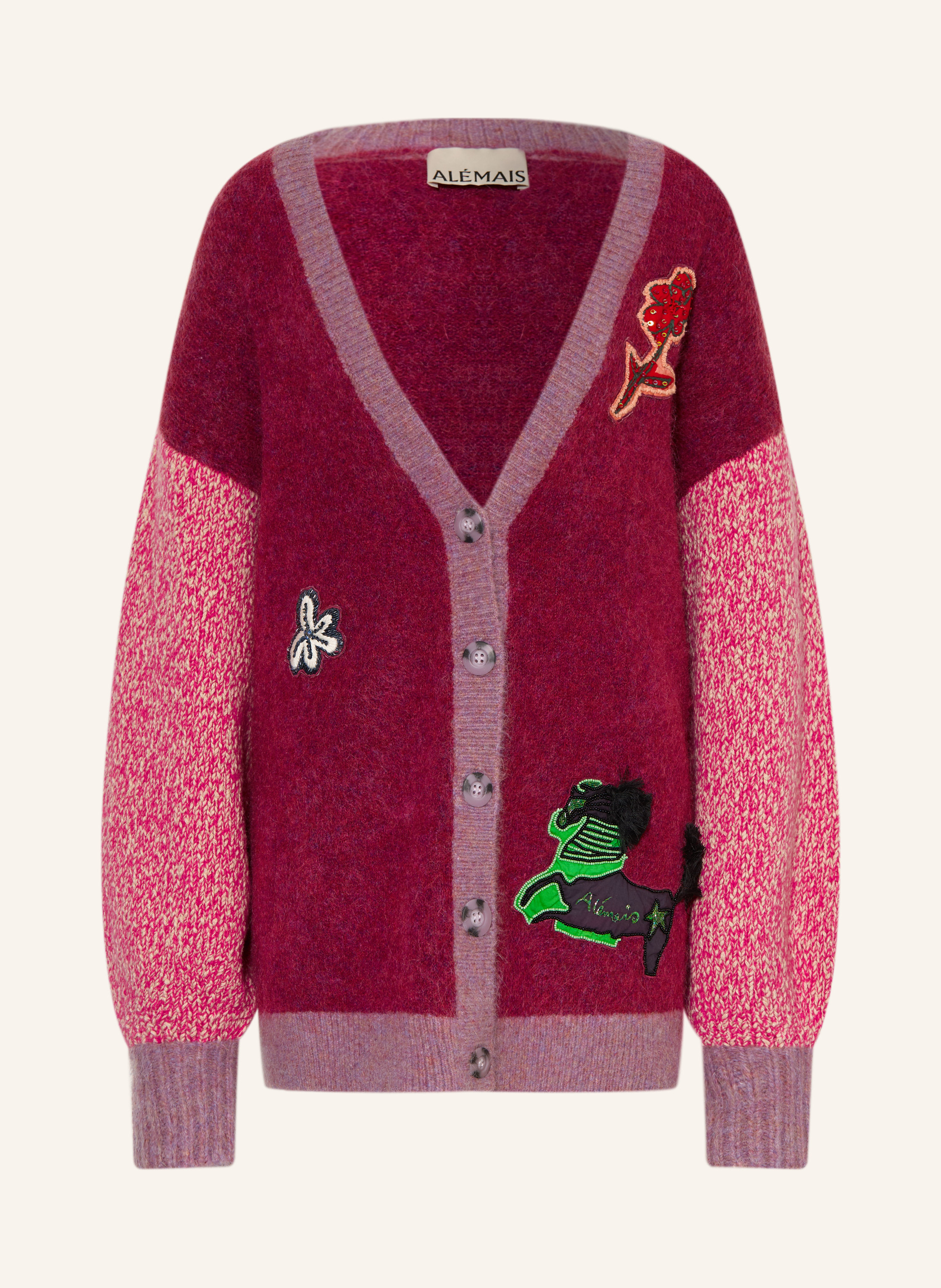 ALÉMAIS Oversized-Strickjacke MLAK mit Mohair und Alpaka