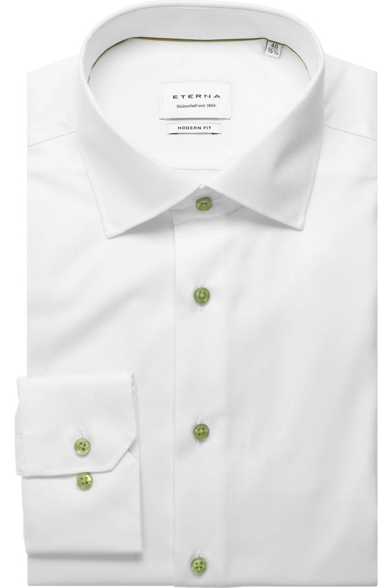 ETERNA Modern Fit Hemd weiss, Einfarbig
