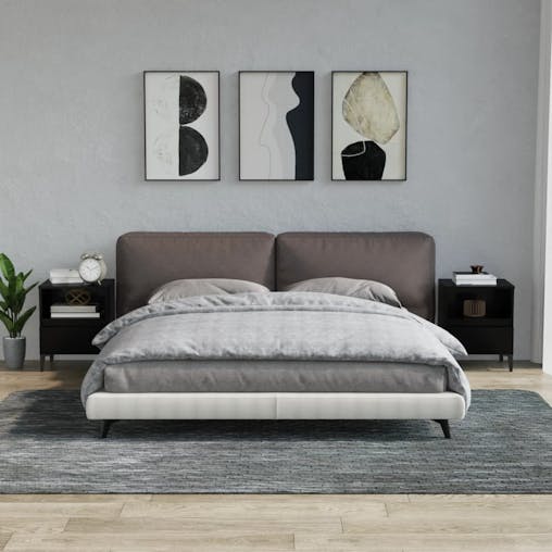 NNEVL Bedside Cabinets 2 pcs Black 40x35x50 cm