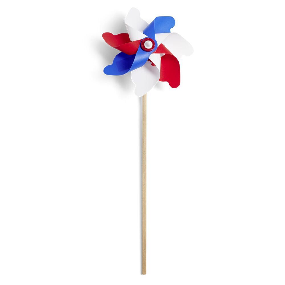 Moulin à vent Ø16xH48cm bois et plastique multicolore