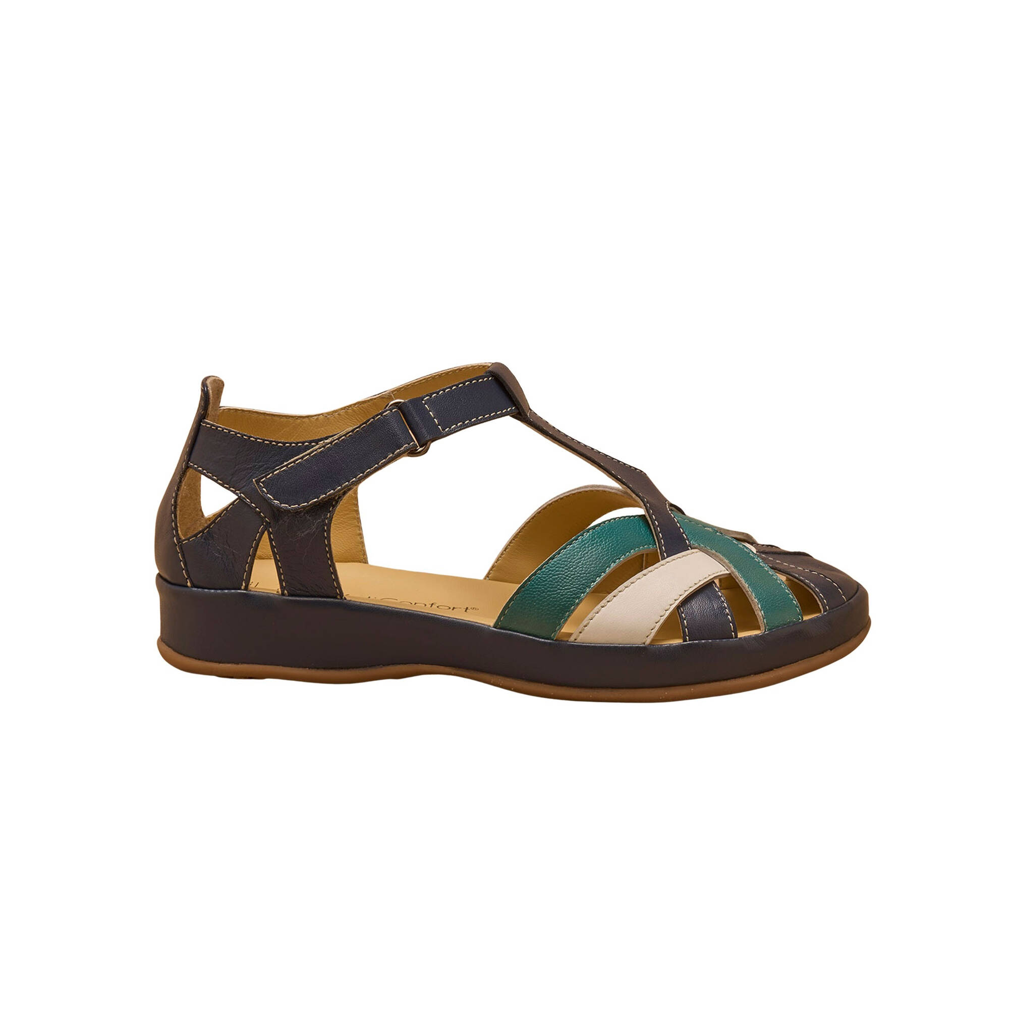 Sandales salomées cuir largeur confort