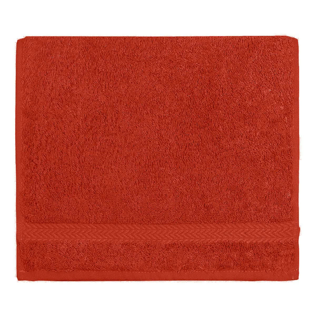 LUXURY - Lot de 3 serviettes invité 550gr/m²  terracota 30x50 cm