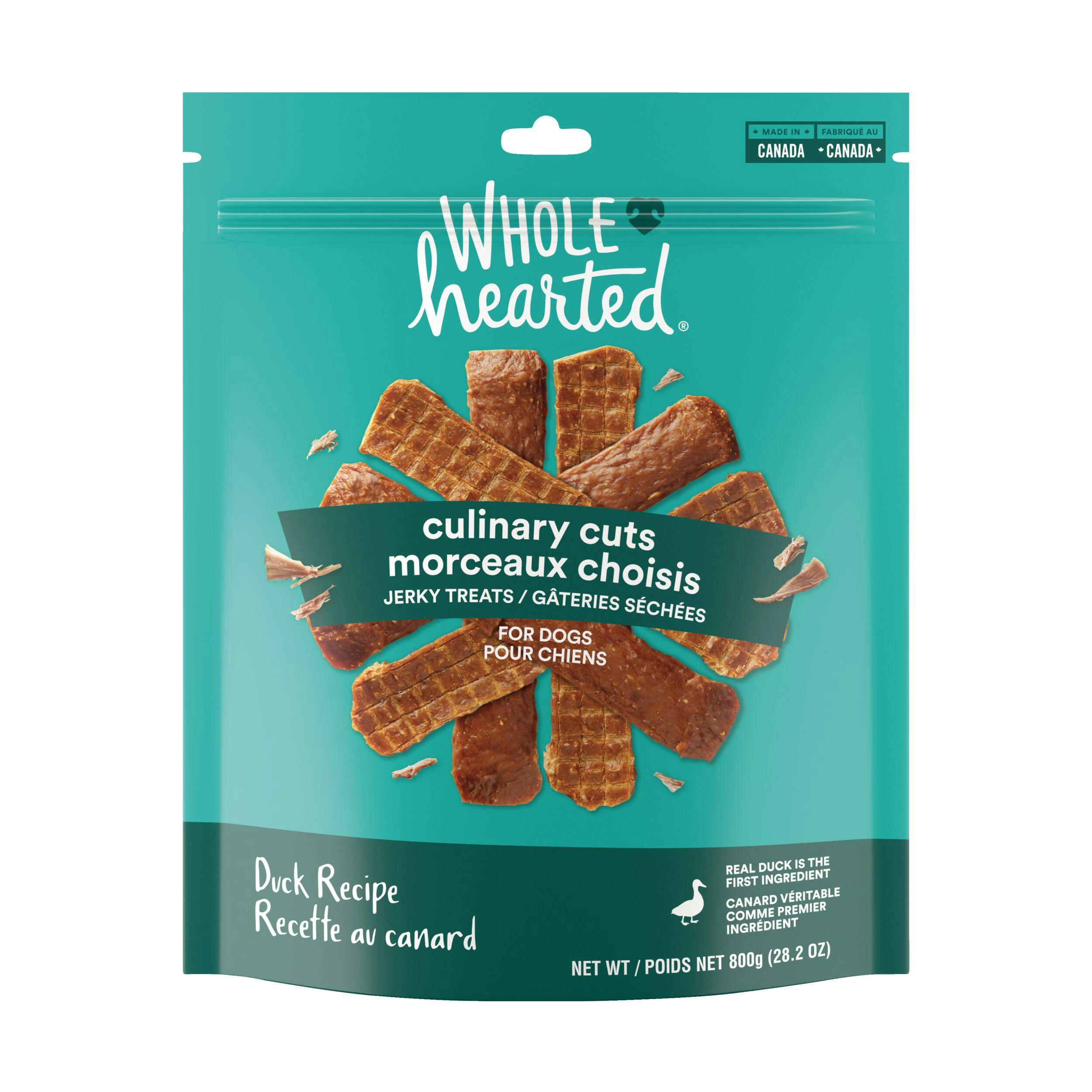 WholeHearted Culinary Cuts Duck Jerky Dog Treats, Assorted Sizes