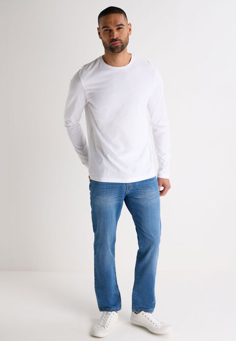 Mens White Long Sleeve T-Shirt