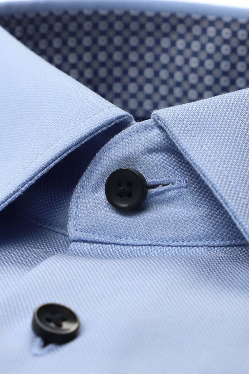 ETERNA Comfort Fit Hemd hellblau, Strukturiert