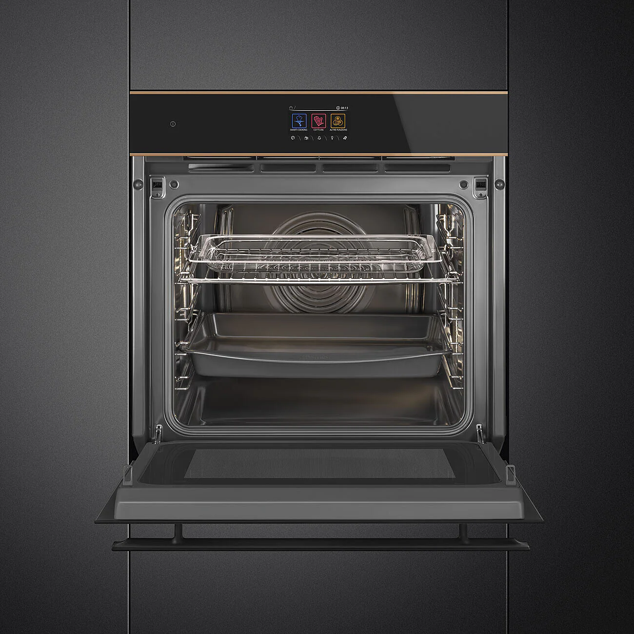 60cm Dolce Stil Novo SpeedwaveXL Oven Copper Trim