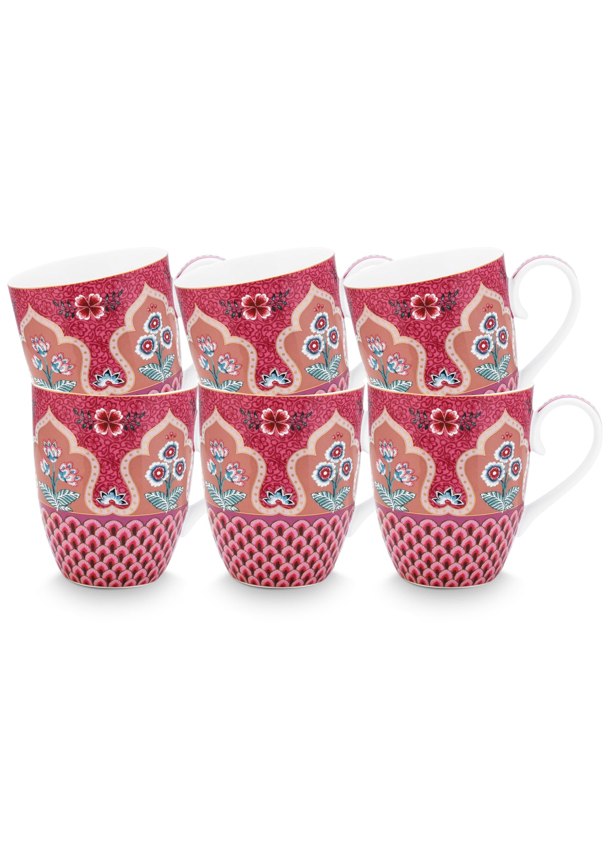 Pip Studio - Flower Festival Mokken - Servies set van 6 - 365ml