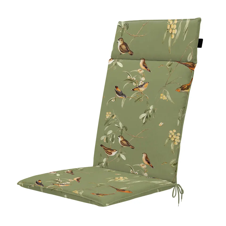 Madison - Tuintstoelkussen Hoge Rug Aria - Groen - 120x50x4cm - Set van 4
