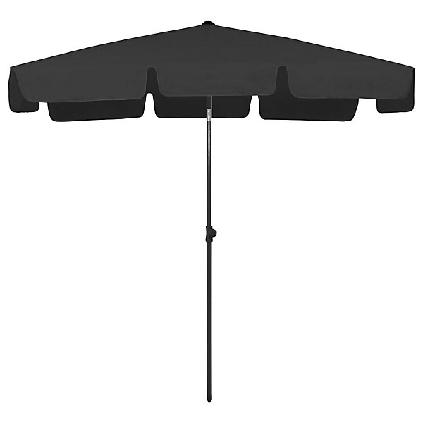 Parasol de plage 200 x 125 noir Helloshop26