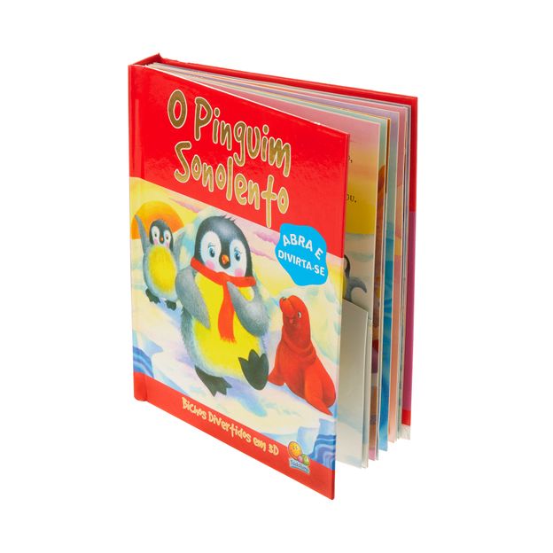 LIVRO BICHOS DIVERTIDOS EM 3D: O PINGUIM SONOLENTO