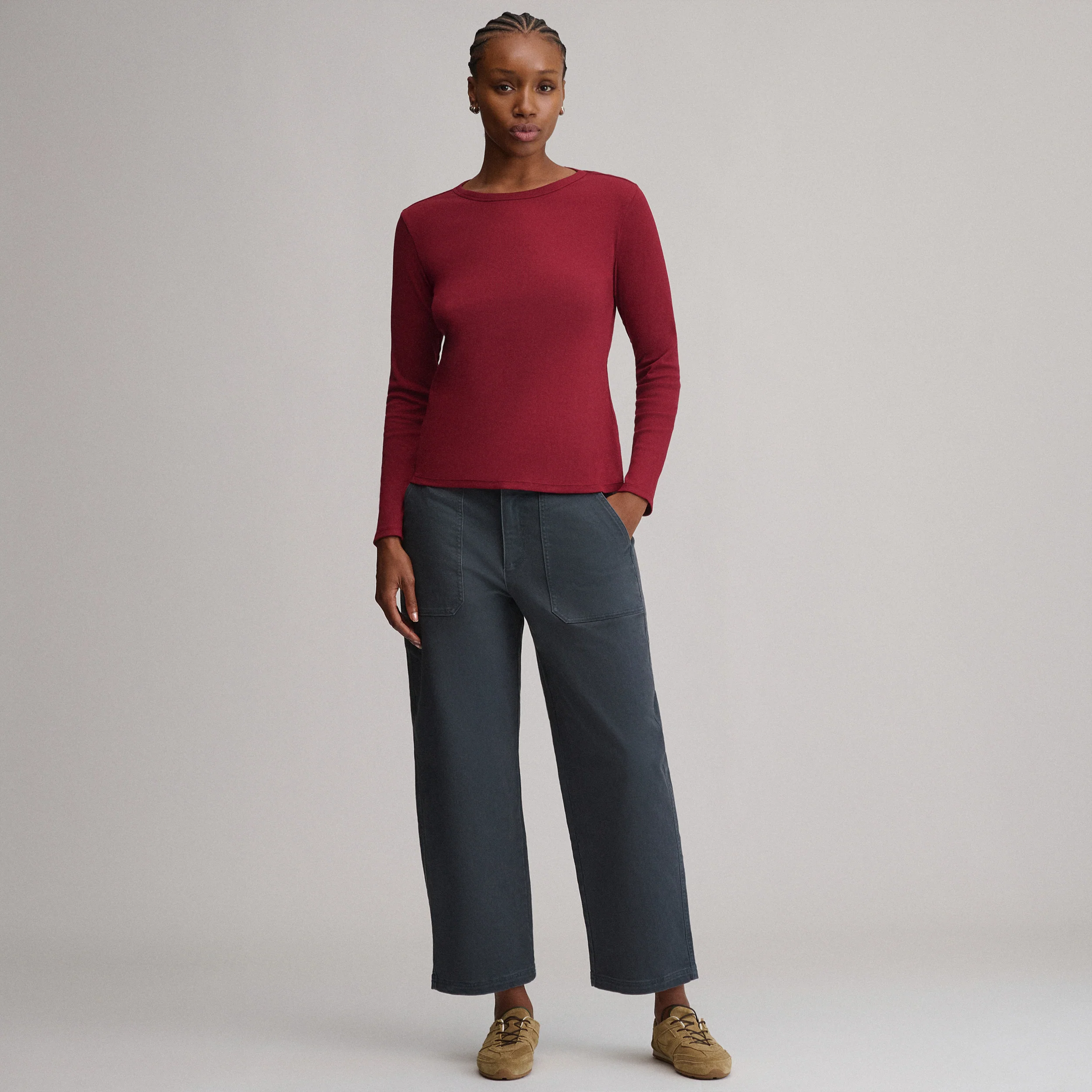 Women's Softline Rib Long-Sleeve Crew