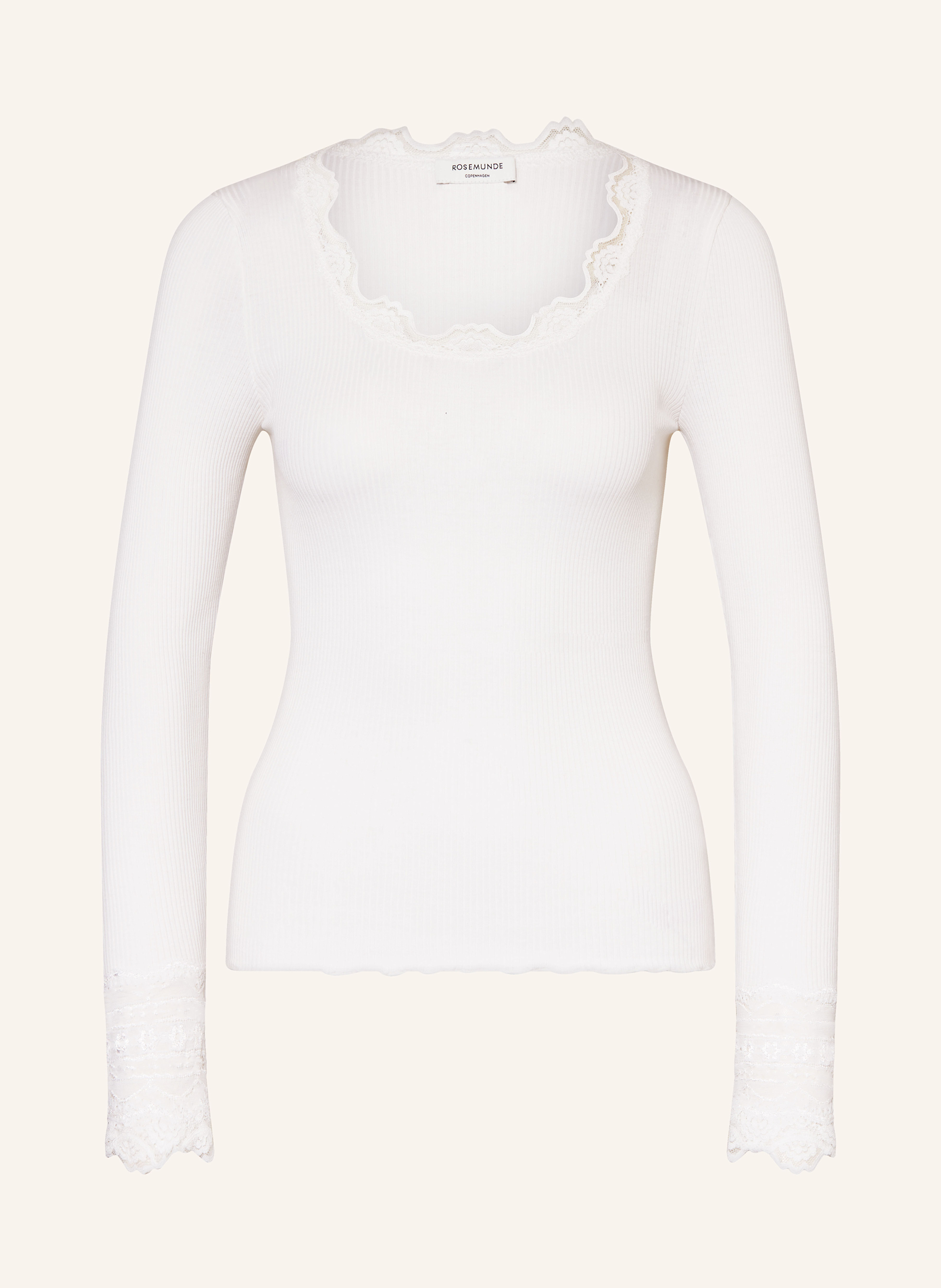 rosemunde Longsleeve BENITA aus Seide mit Spitze