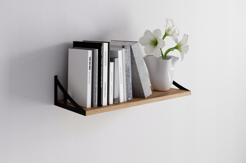 Półka wisząca JULIA 60 cm Dąb Lancelot metalowe