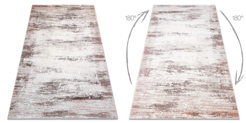Dywan CORE W9775 Ramka, Przecierany - Strukturalny, dwa poziomy 80x150 cm