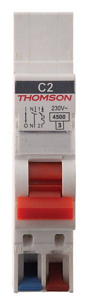 Disjoncteur 1P N bornes auto 2A Easy Connect Thomson