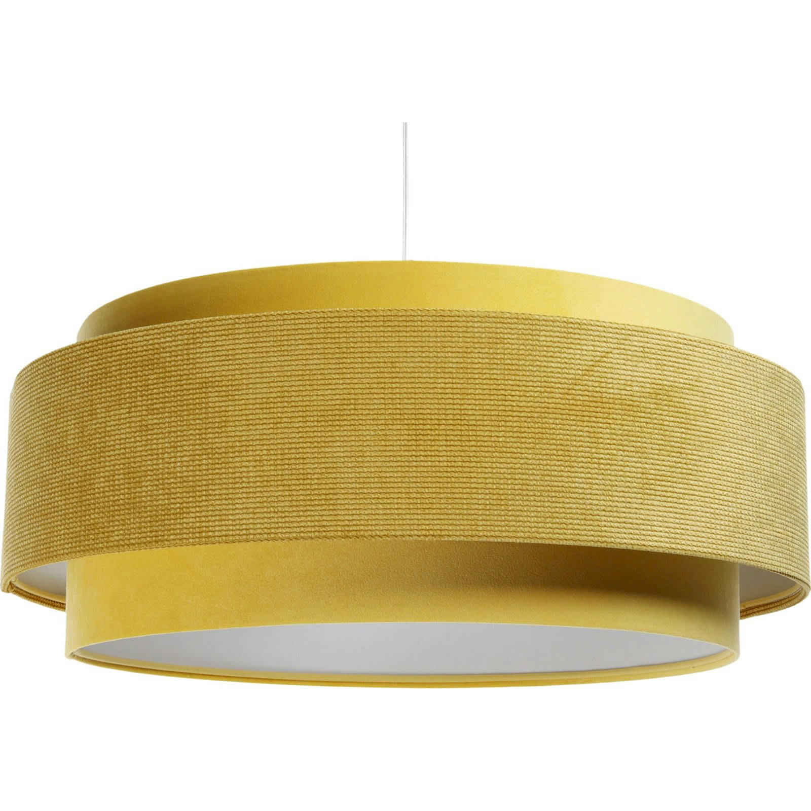 DOBLO - Suspension Tissu Jaune 60x60x25 cm