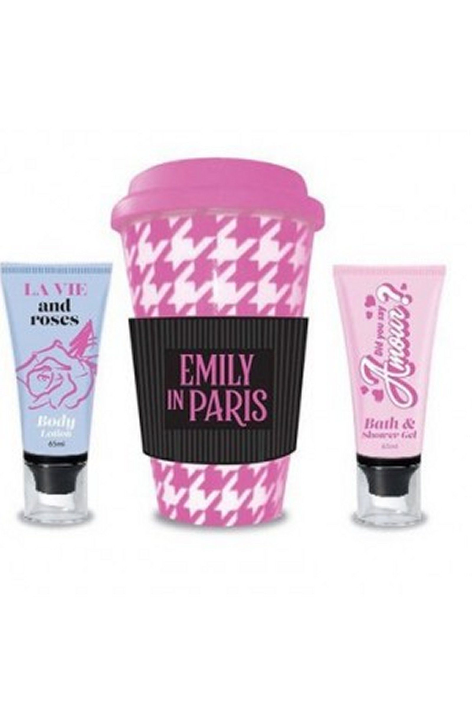Emily In Paris Who Moi Set - Travel Cup Shower Gel 65ml and Body Lotion 65ml