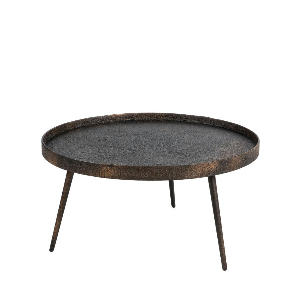 JONAMAI - Table basse ronde en métal D74cm bronze