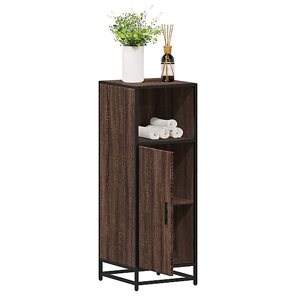 Armoire de bain chêne marron 35x37,5x100 cm bois d'ingénierie vidaXL