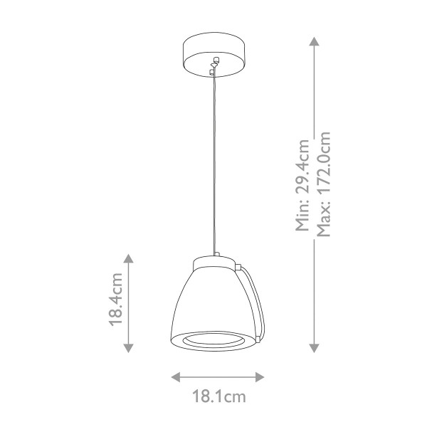 Lampa wisząca Europa biała LED 1x18W Ciepła biel 538lm Elstead